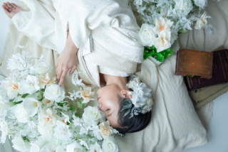 夏でも前撮り♪和装でスタジオ撮影