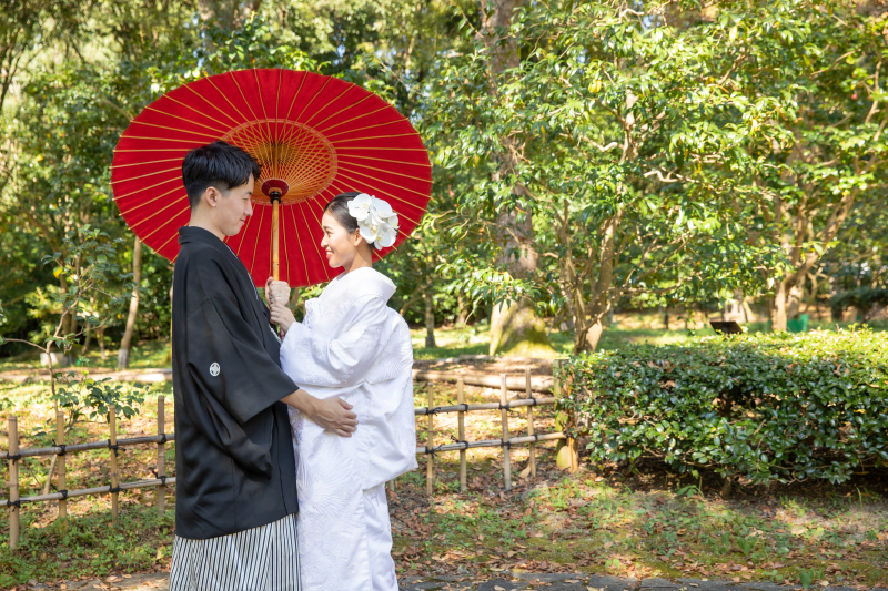 万博公園で和装の撮影スポット