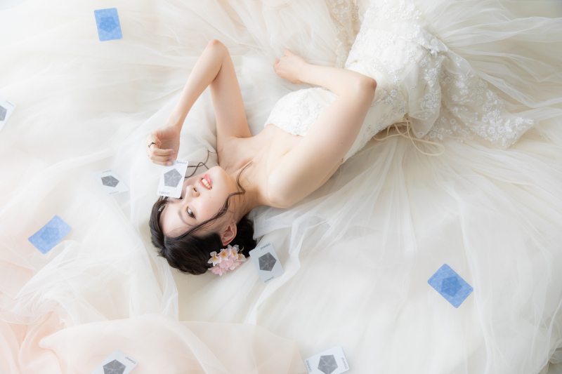 スタジオ撮影でソロウェディングフォト