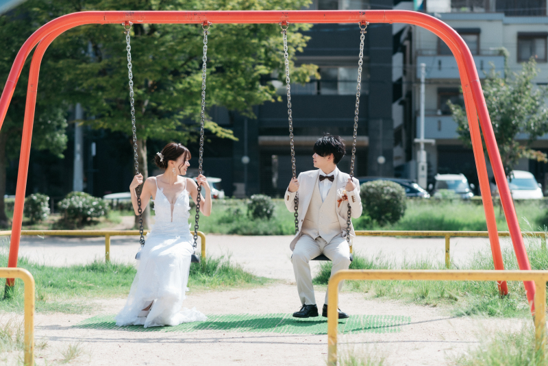 ブランコに乗って