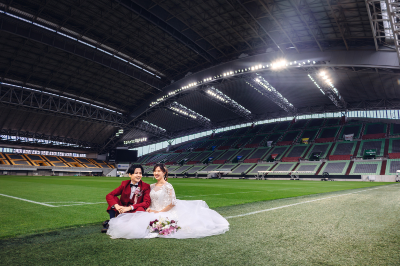 スタジアムで撮影！