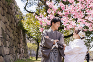 満開の桜の中で残す特別な和装フォト