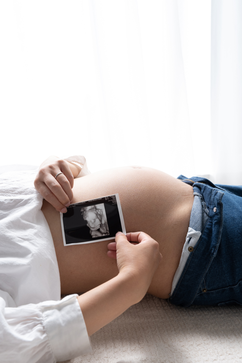 エコー写真のお顔がくっきり