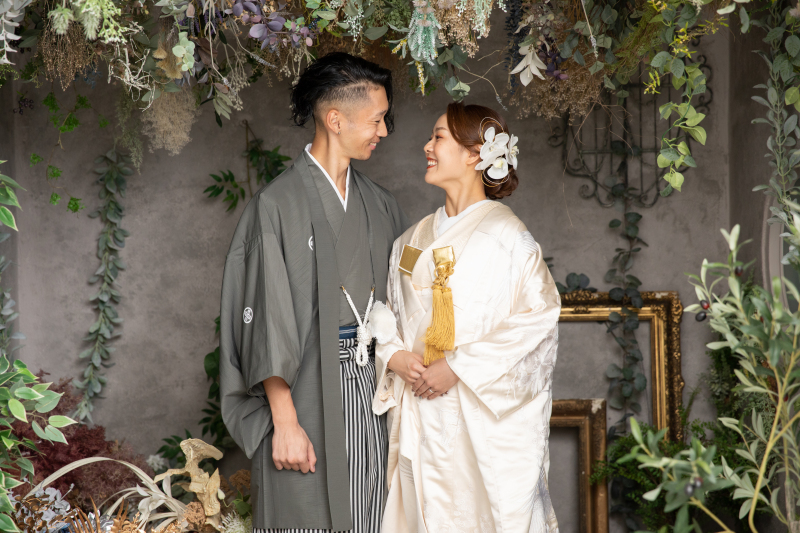 白無垢が映える背景で!