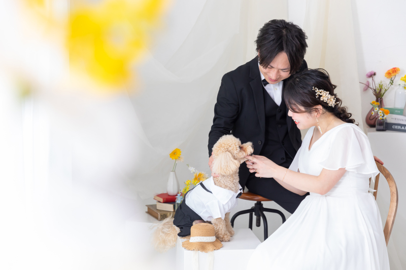大切なペットと一緒にフォトウエディングが叶う