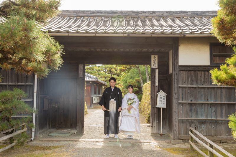 和装ならではの美しさが映えるロケーション撮影