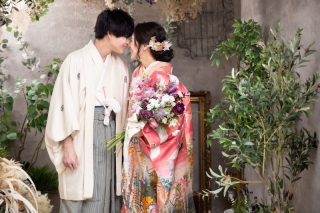 前撮りならではのお衣装で残す和装＋洋装スタジオプラン