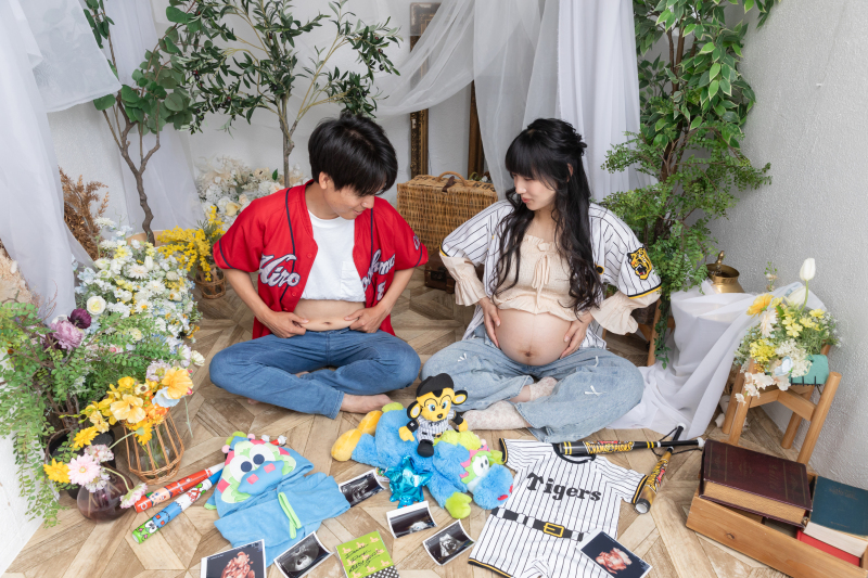 たくさんの野球グッズと！