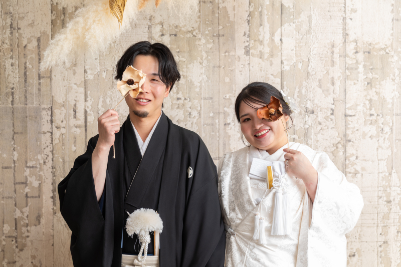 お顔を隠して、遊び心をプラス