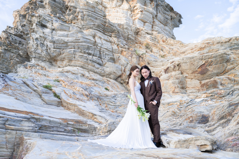 ダイナミックな岩場で