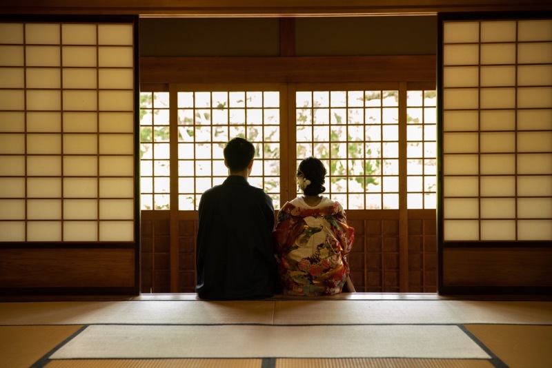 和室の中でしっぽりと和モダンスタイル