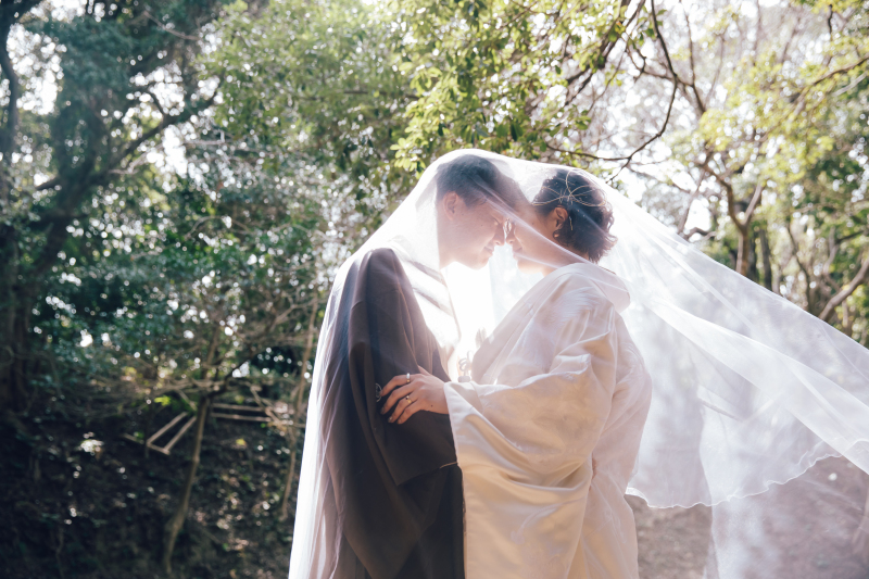 木漏れ日と和装