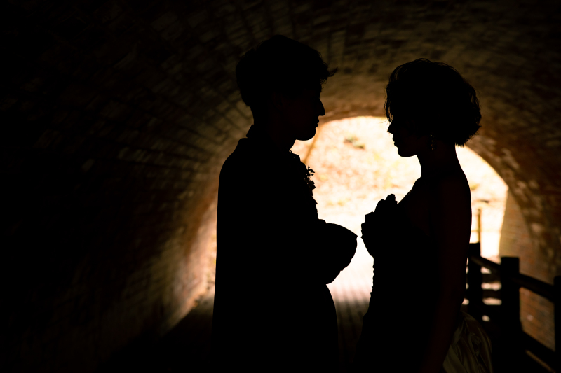 大砲跡地でロマンティックフォト