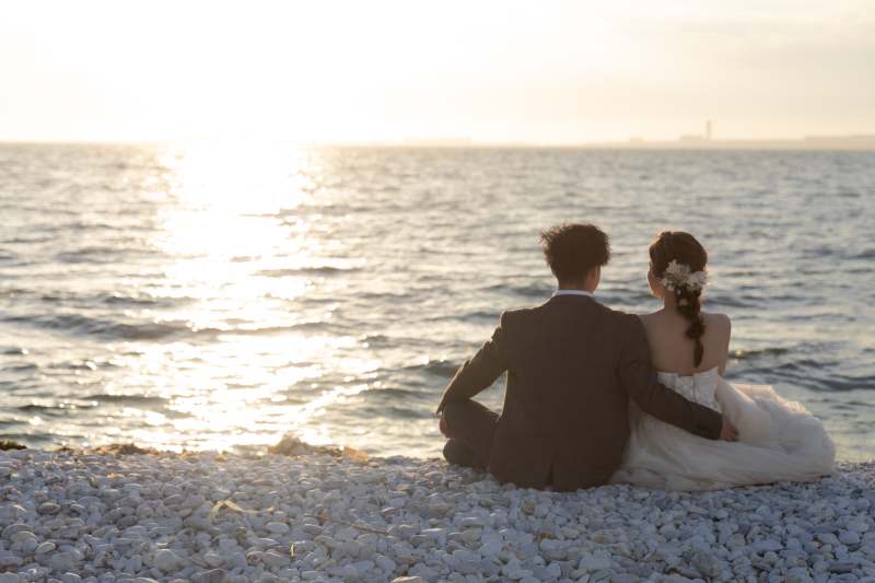 解放感あふれる海辺撮影