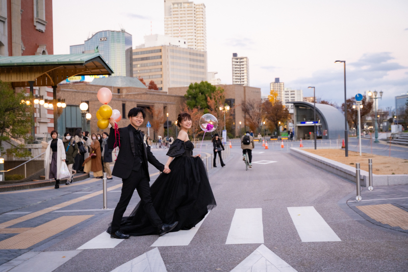 オシャレな街で前撮り、スタジオロケーションプラン