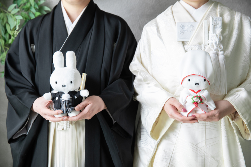 ミッフィーちゃんおおふたりに見立てて