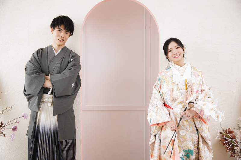 お着物でお撮影スタート!