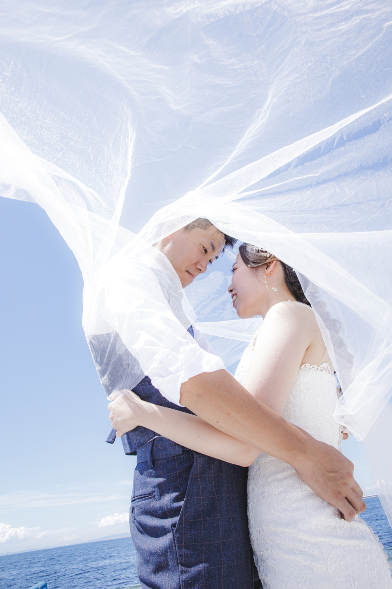 ベールも使って幻想的な１枚