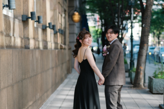 【和装スタジオ＋洋装ロケーション】自然な笑顔のお二人