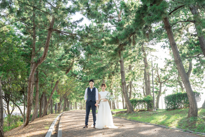 緑いっぱいの背景に移動してお撮影