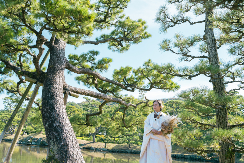 日本庭園には松がたくさん！