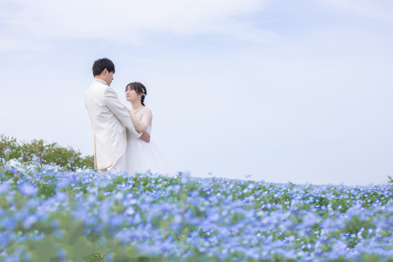 期間限定！ネモフィラでロケーション撮影♡