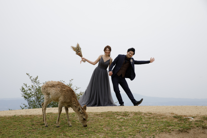 最後は鹿さんと3ショット