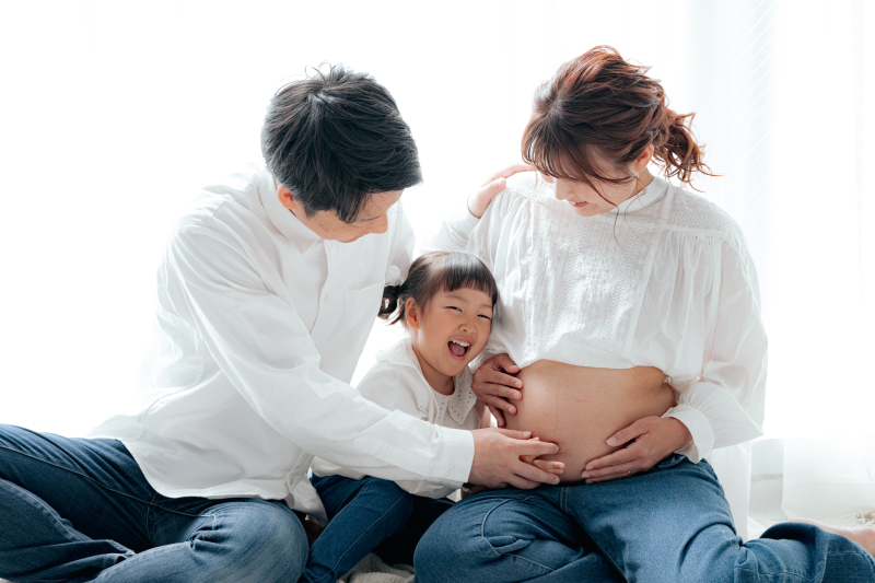 自然な家族写真