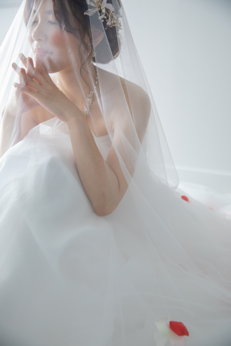 ベールで見せる美しい一枚