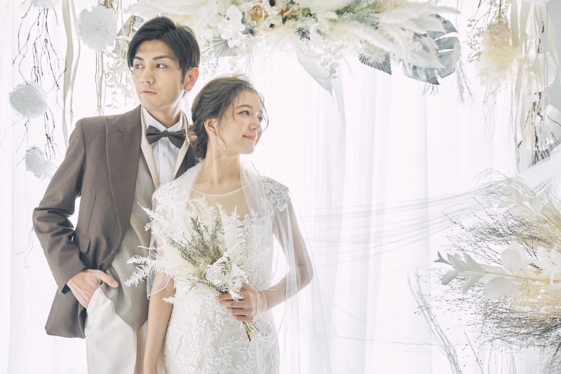 スタジオ撮影もお任せください!お二人らしい写真が撮影できるように心がけます。