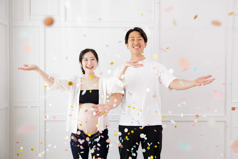2回分のスタジオ撮影 マタニティ&ニューボーンどちらもしっかり残せる♪手ぶらでOK! データ付き77,000円