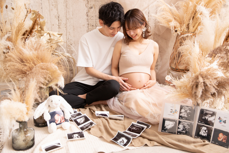 2回分のスタジオ撮影 マタニティ&ニューボーンどちらもしっかり残せる♪手ぶらでOK! データ付き77,000円