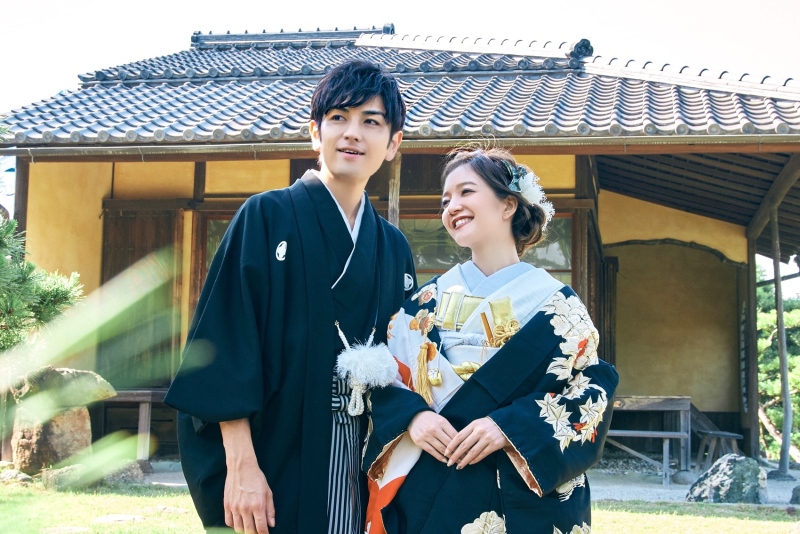 【秋の紅葉前撮り】大仙公園☆日本庭園☆ 和装紅葉ロケーション前撮り 15万円!お衣装追加料金無し♪