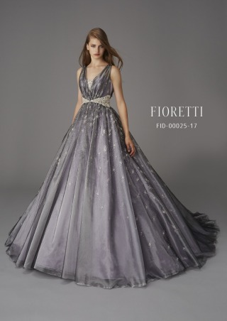 グレー　カクテルドレス