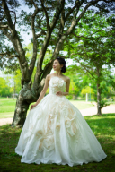 シルクサテンの上品ドレス