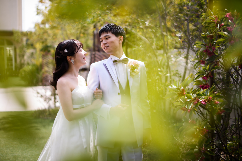 洋装に着替えたらお次は自慢のガーデンで…♪