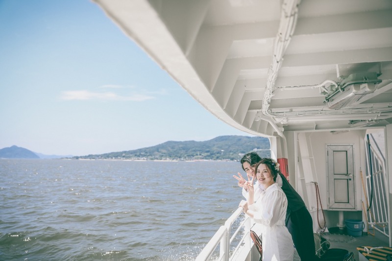 フェリーの上で