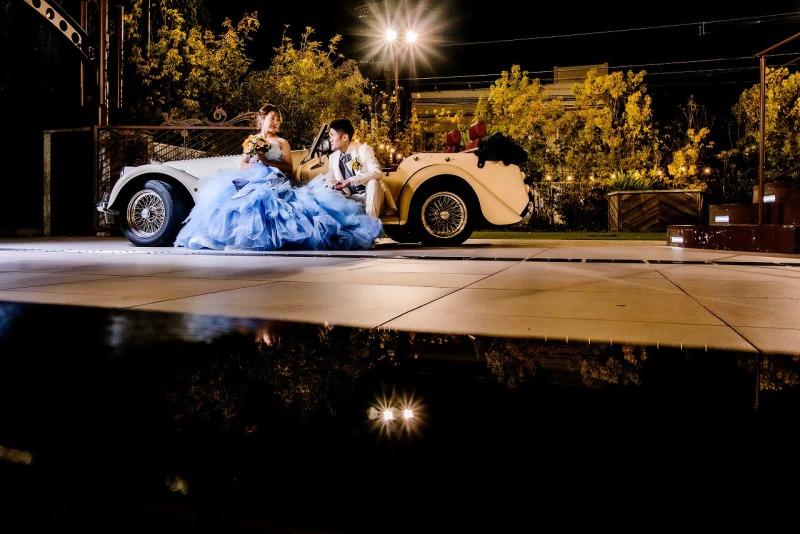 カクテルドレスは夜のガーデンで♪