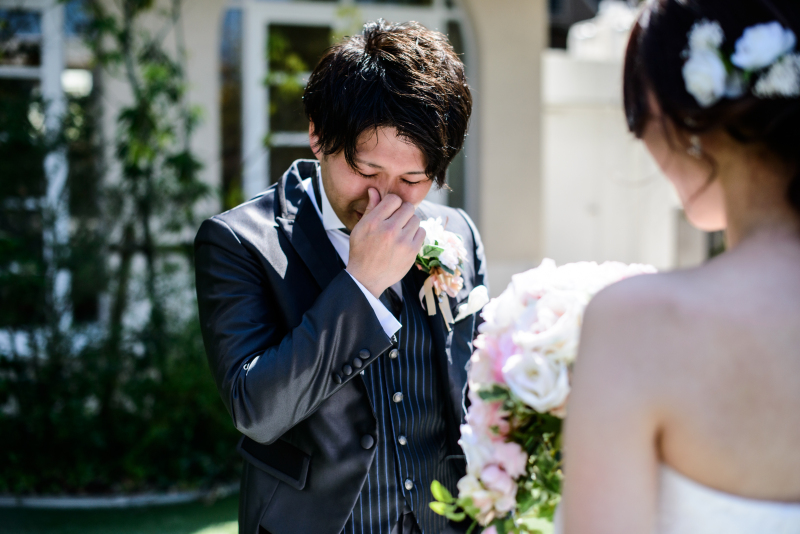 新郎様の目に涙が、感動のシーン♪