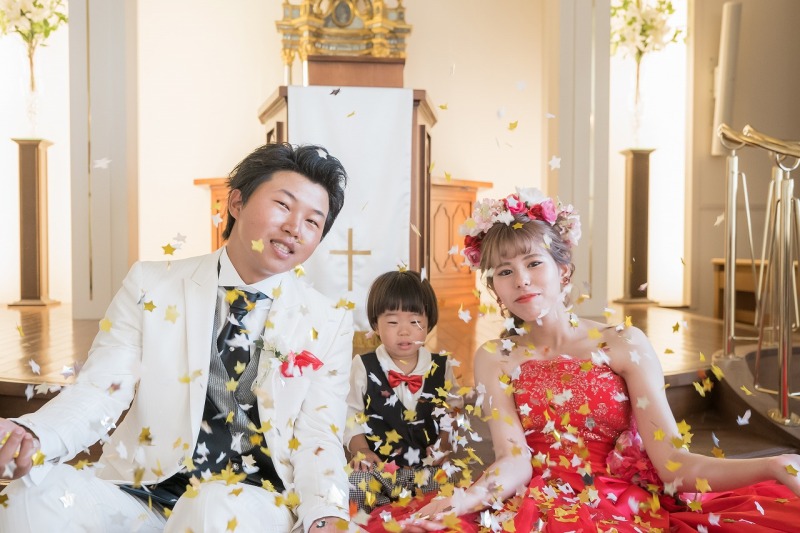 チャペルではお子様も一緒に