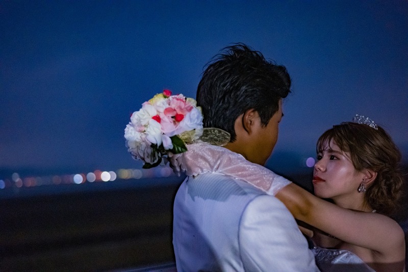 ロケ場所に移動してナイト撮影スタート