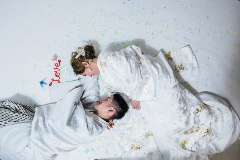 白無垢に着替えたらスタジオ撮影♪