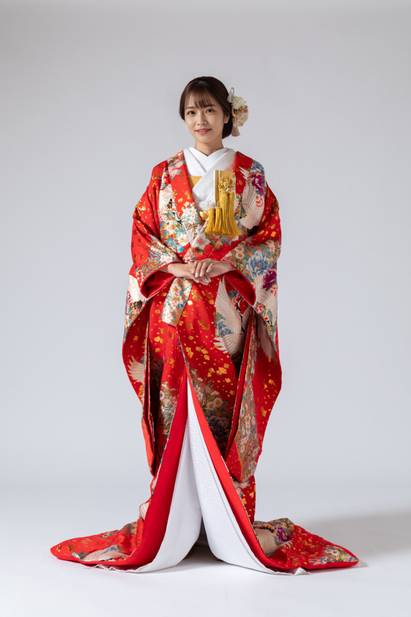 金箔と祝い鶴