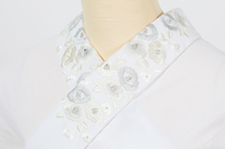 刺繍襟（水色）