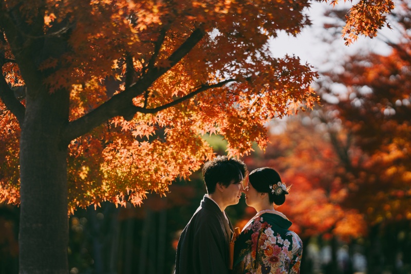 紅葉が彩る、ふたりだけの優しい時間
