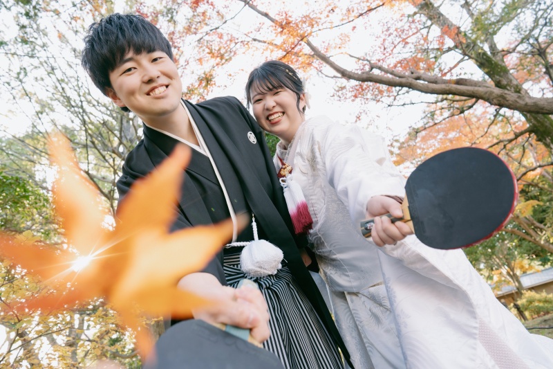 秋色に染まるふたりの門出