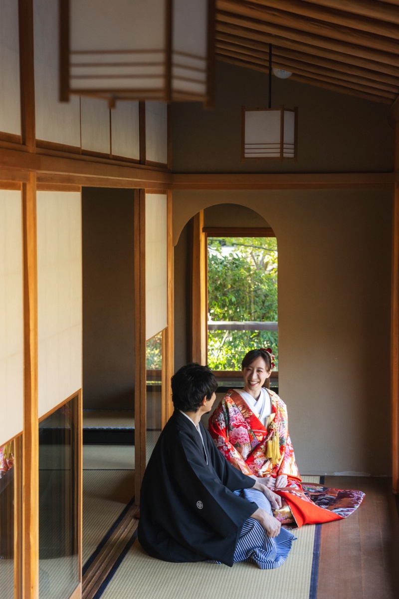趣あるお茶室で叶える和のフォトウェディング