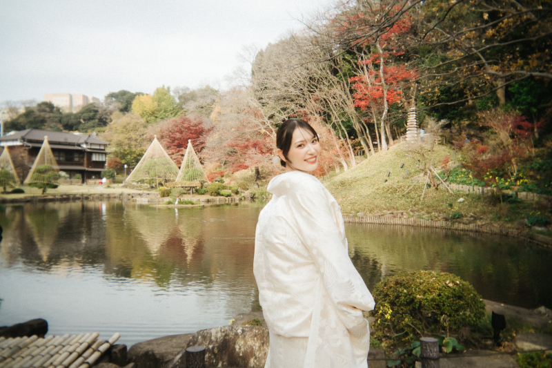 白無垢姿を美しく残す新婦ソロショット