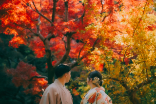 スタジオゼロ東京店_紅葉を楽しむウェディングフォト