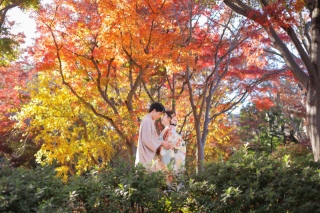 【紅葉シーズン限定｜3ヶ月前予約でお得】和装ロケもドレス撮影も楽しめる